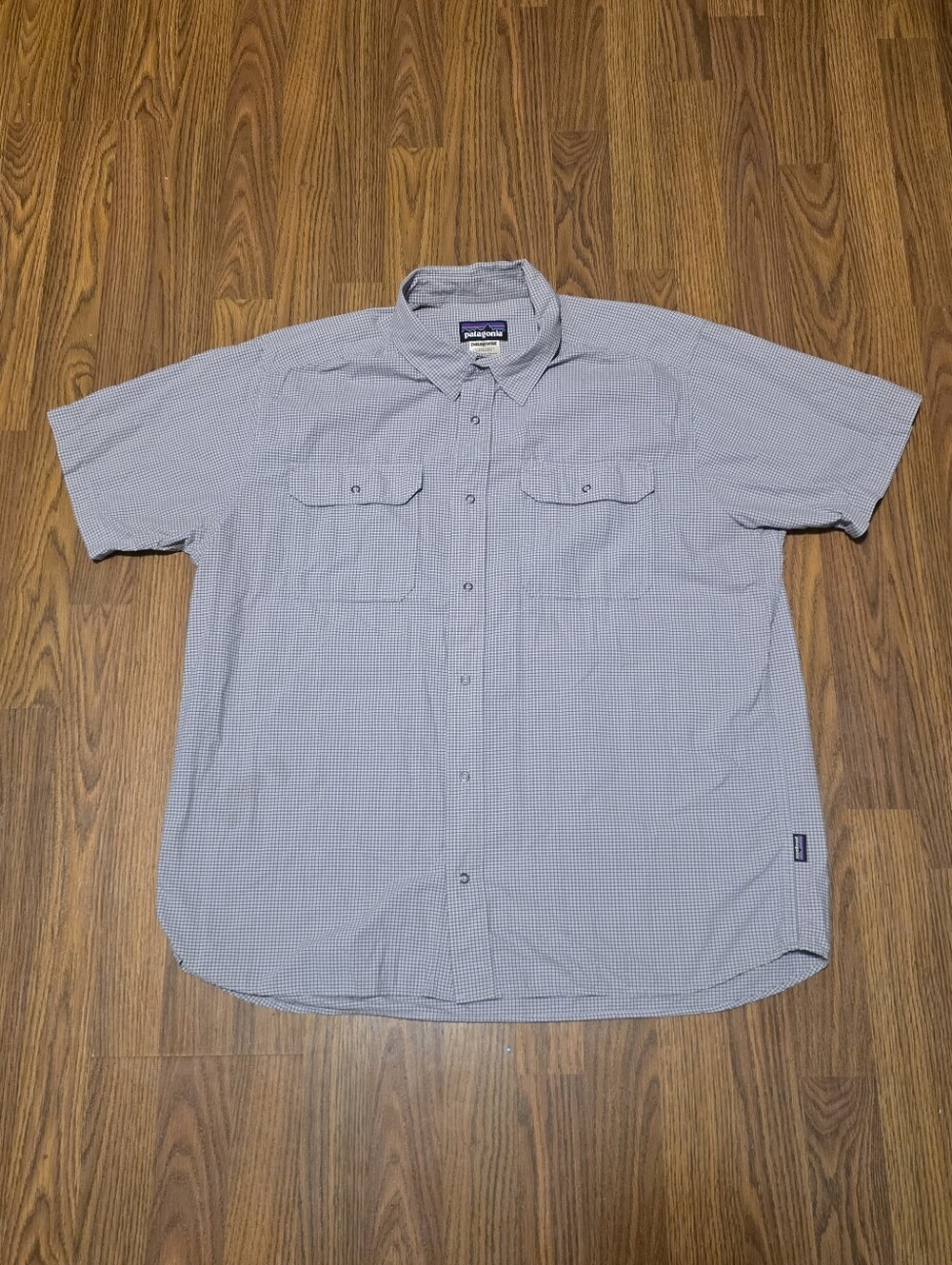 Patagonia El Rey Shirt Men’s XL Plaid Button Up Purple Trail Hiking SP15 STY